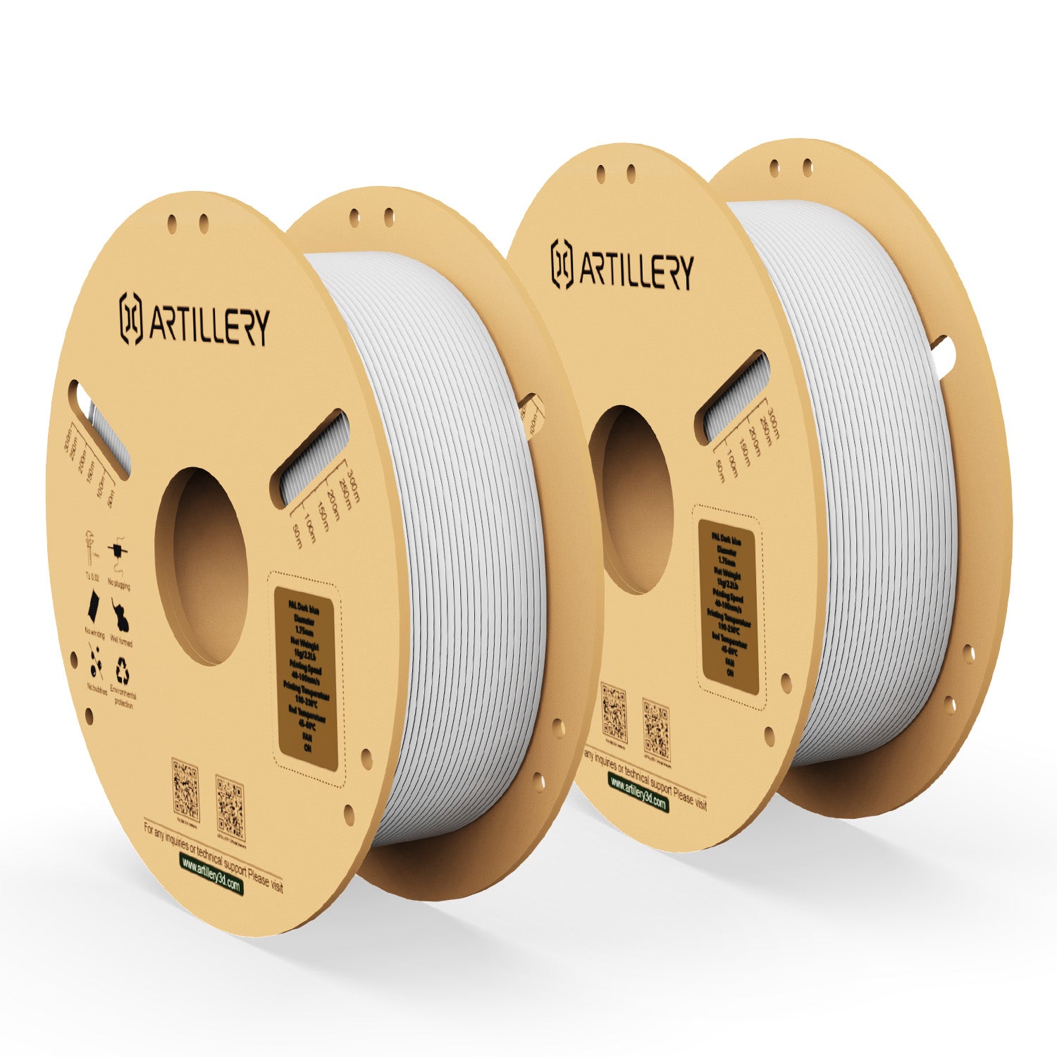 Filament d'imprimante 3D PLA de 1.75 mm de diamètre 2kg