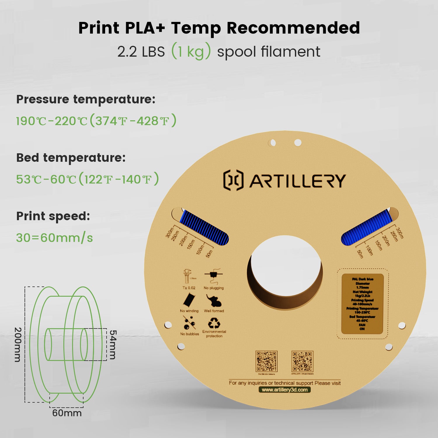 PLA 3D-Druckerfilament 1,75 mm 2 kg 